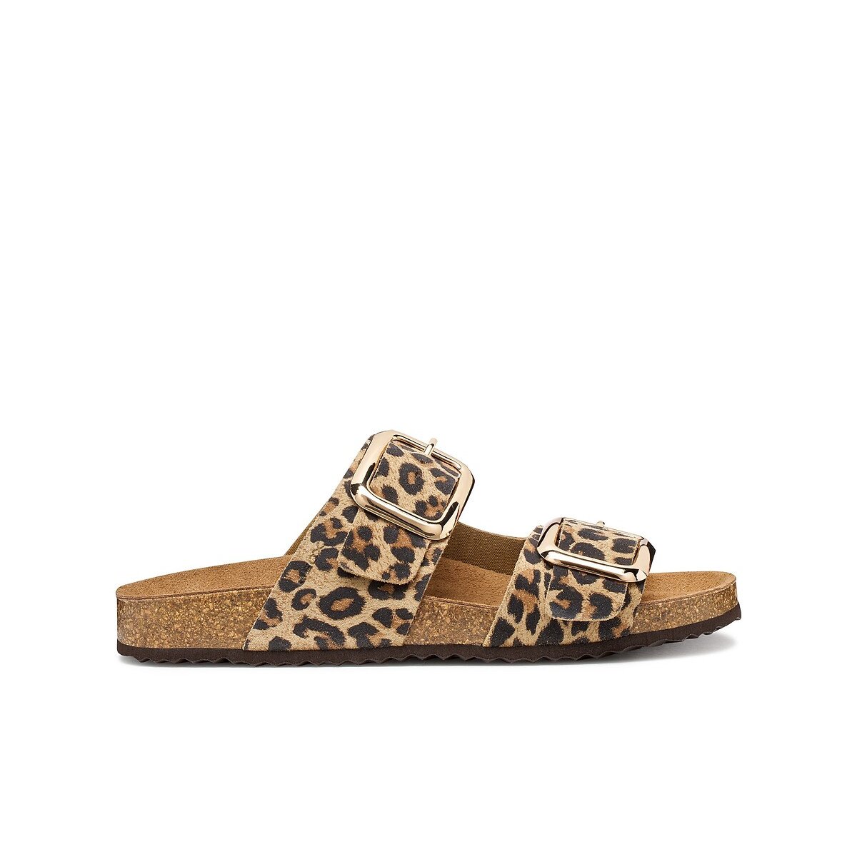 Mules Brionia à grosse boucle léopard, GEOX