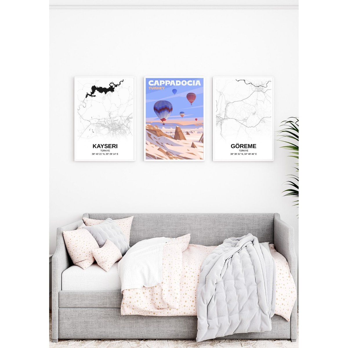 Affiche Cappadoce blanc, L'AFFICHERIE