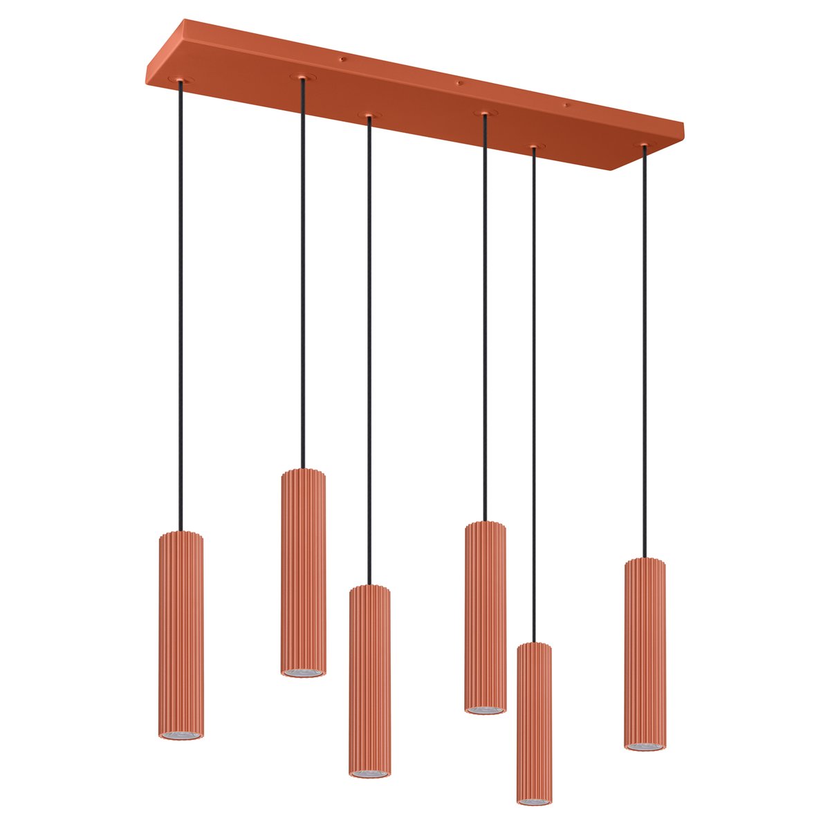 Suspension Aluminium Ocre Rouge LED 6 Ivar ocre rouge, EDEN