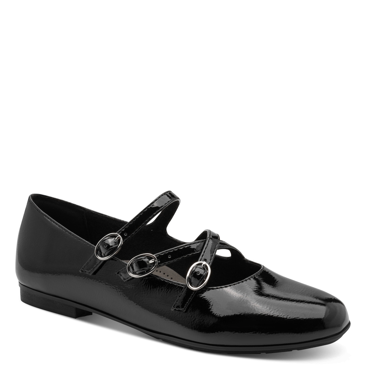 Ballerine coupe ample noir laque, TAMARIS
