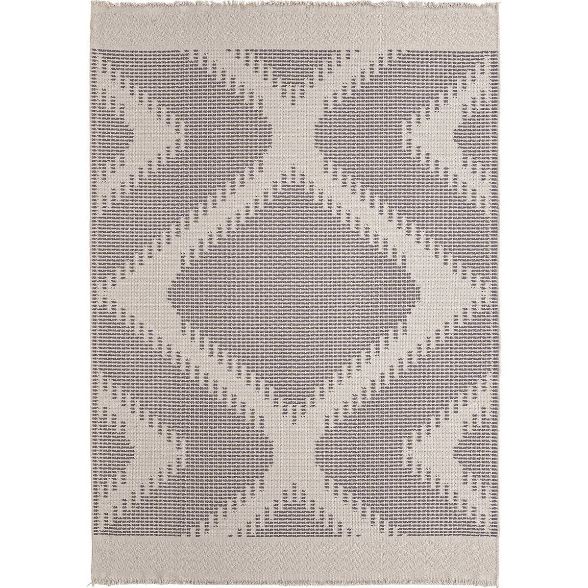 Tapis contemporain en coton et viscose marron et beige naturel, RECOLLECTION