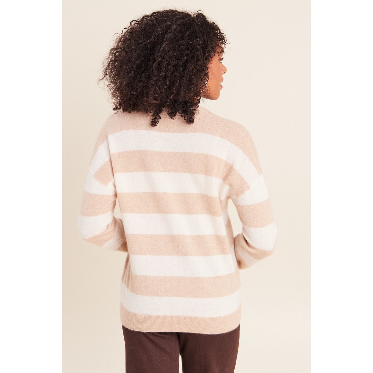 Pull col v beige, BREAL