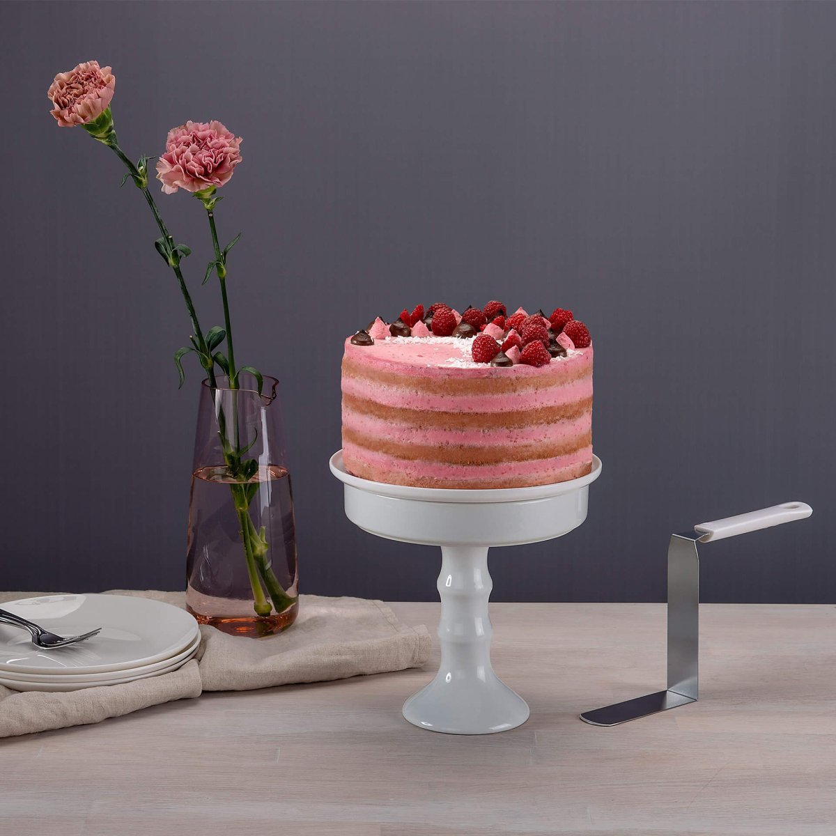 Spatule inclinée de pâtisserie blanc, DR OETKER
