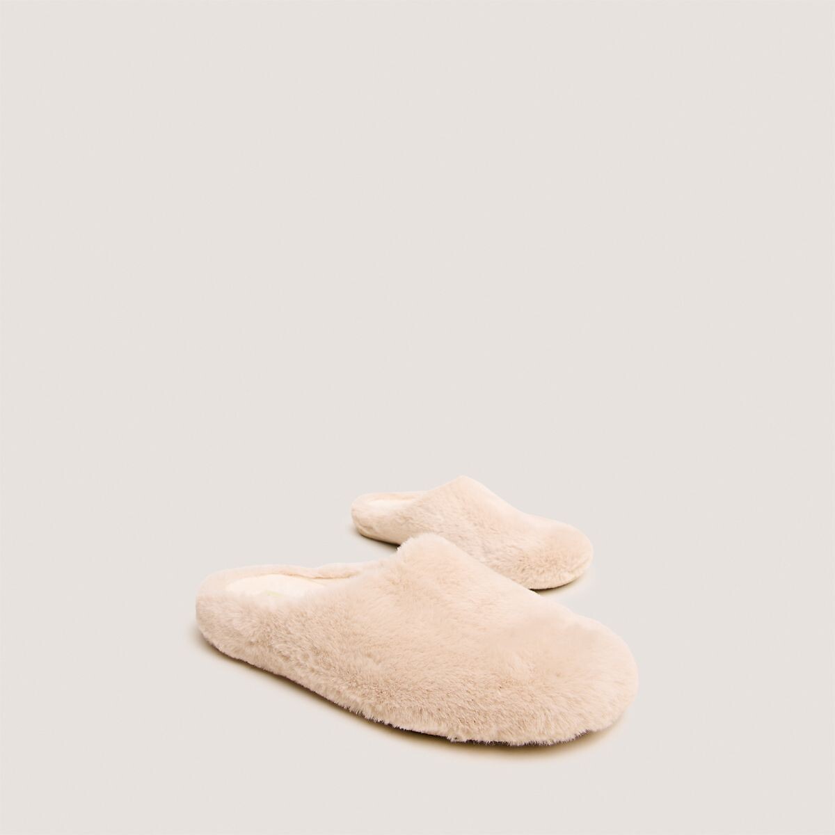 Jude Fluffy Slippers beige, JONAK