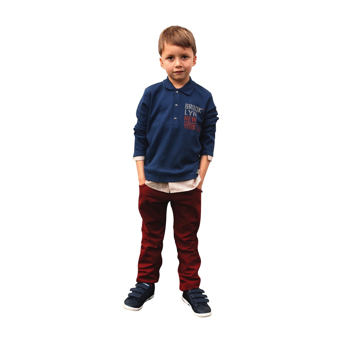 Polo enfant fakri bleu, SUCRE D'ORGE