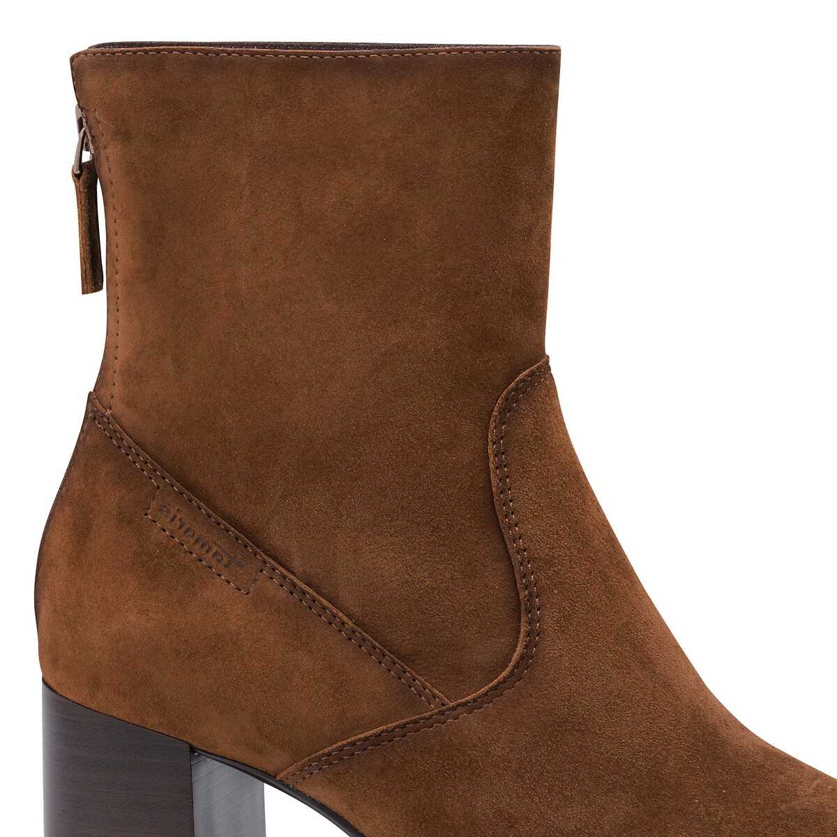 Heeled Suede Ankle Boots cognac, TAMARIS