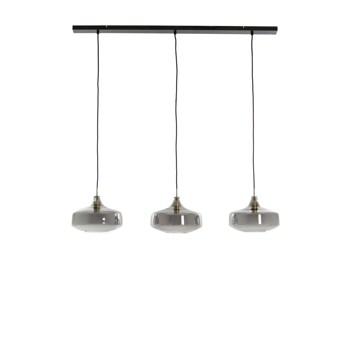 Lampe Suspendue Verre SOLNA bronze antique, LIGHT & LIVING 