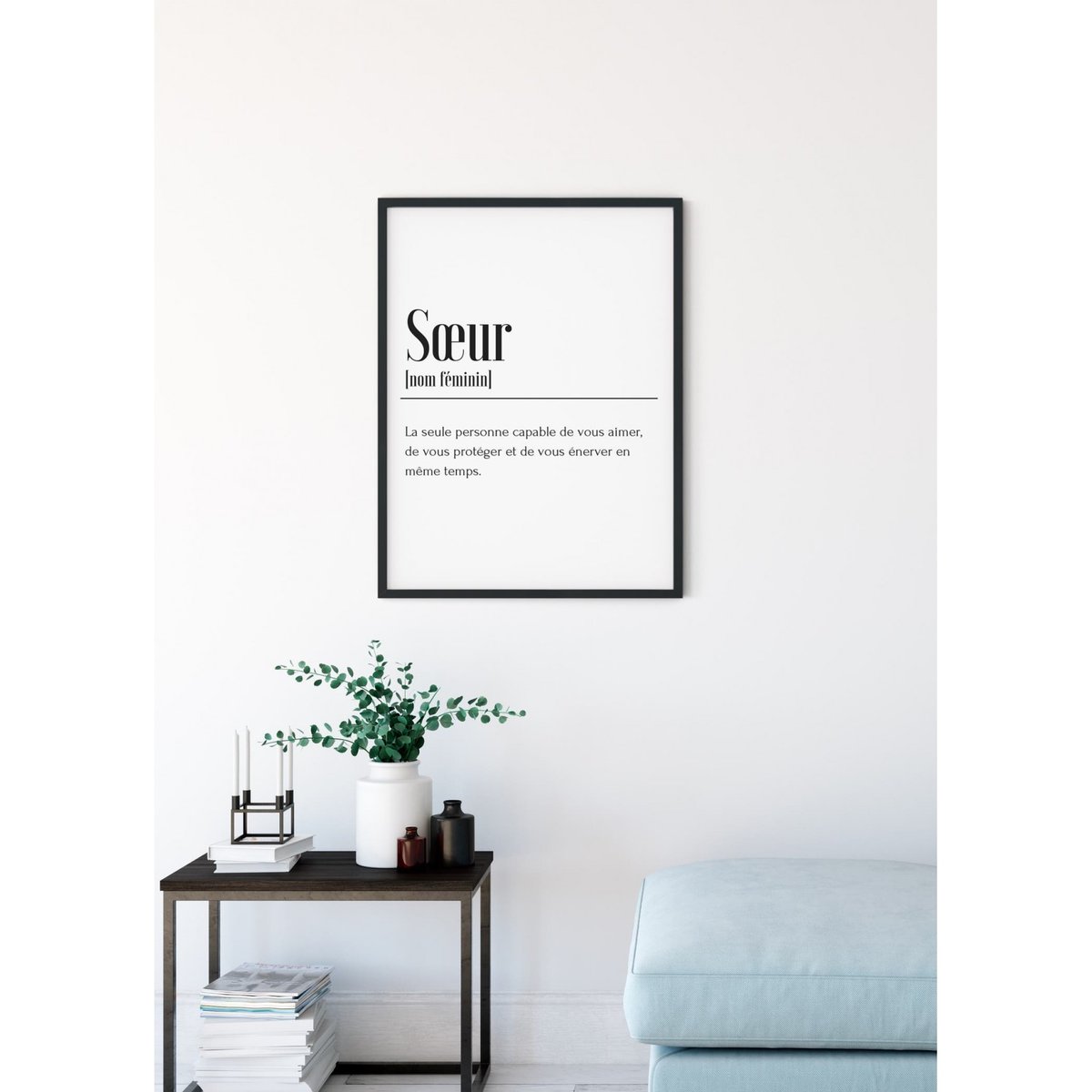 Affiche Définition Soeur blanc, L'AFFICHERIE