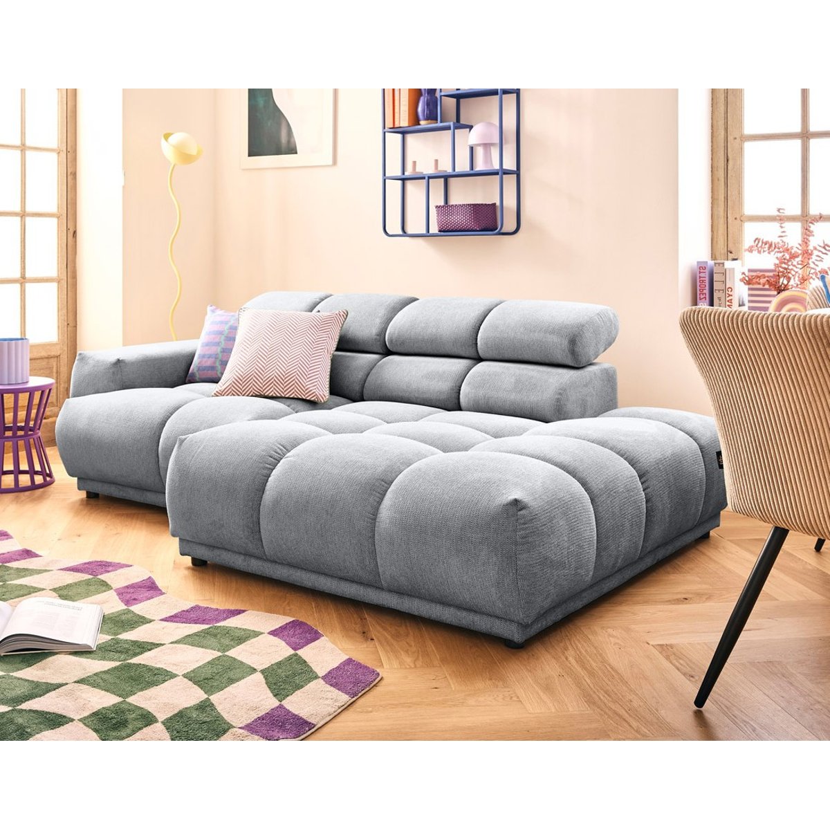 Canapé d'Angle droit 4 places - MATERA gris, BEST MOBILIER
