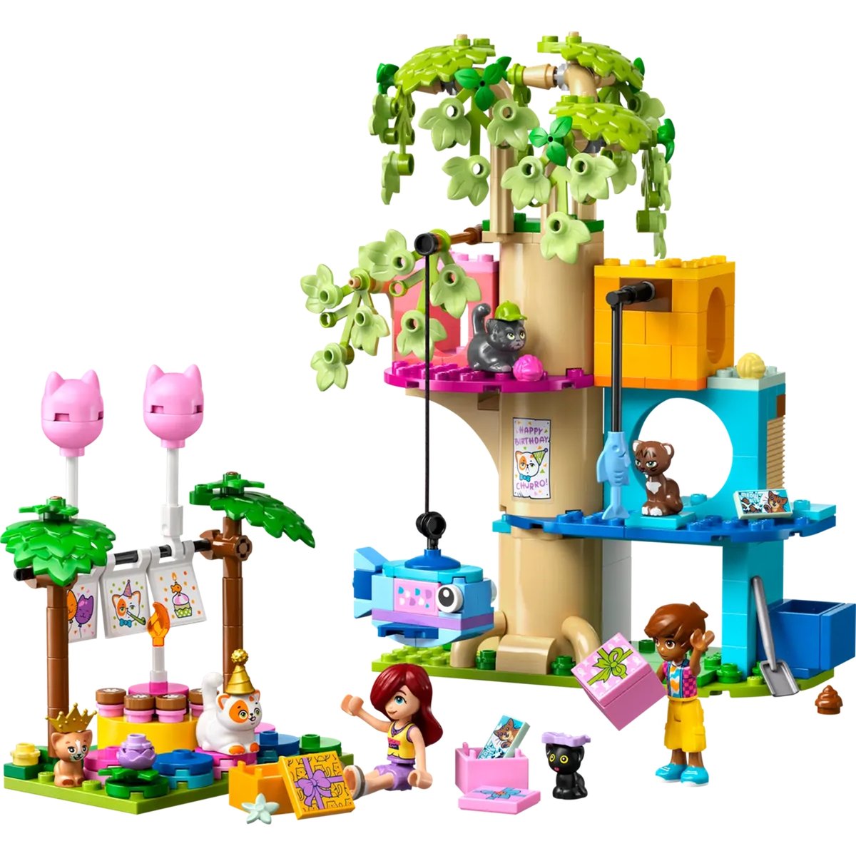 Friends La fête d'anniversaire et l'arbre à chats multicolore, LEGO