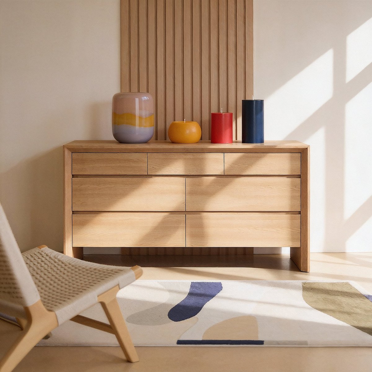 Commode chêne RAFAEL naturel clair, HABITAT