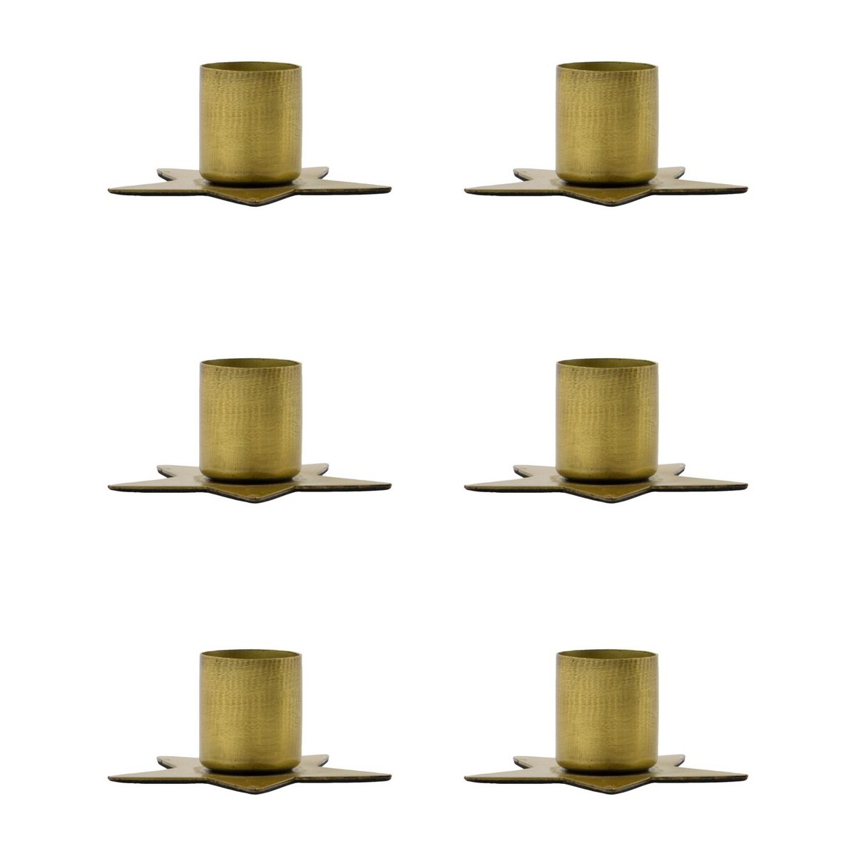 Bougeoir Stage lot de 6 laiton, HOUSE DOCTOR
