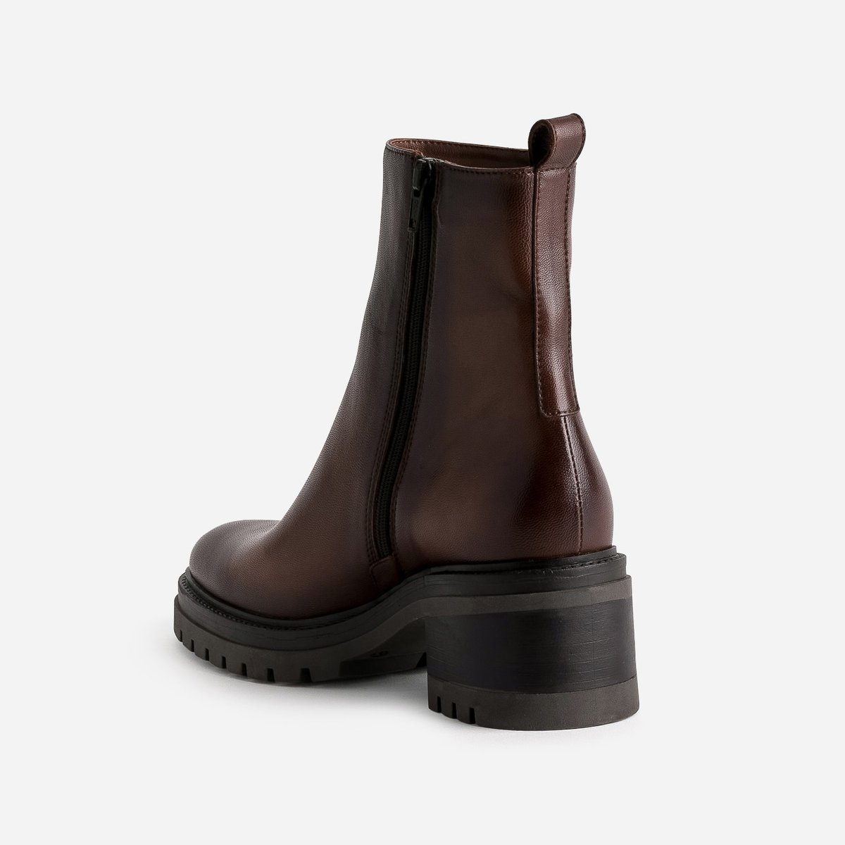 Boots À Talon en cuir SORIANE marron, TEXTO