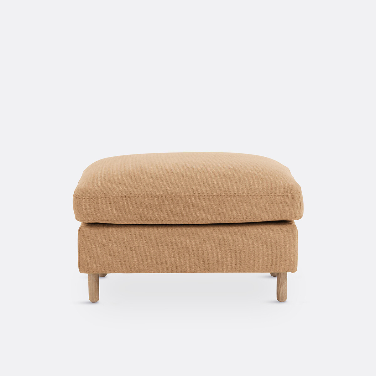 Pouf polyester, Loméo miel, LA REDOUTE INTERIEURS