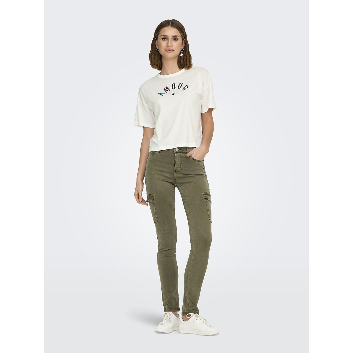 T-shirt maniche corte bianco, JDY