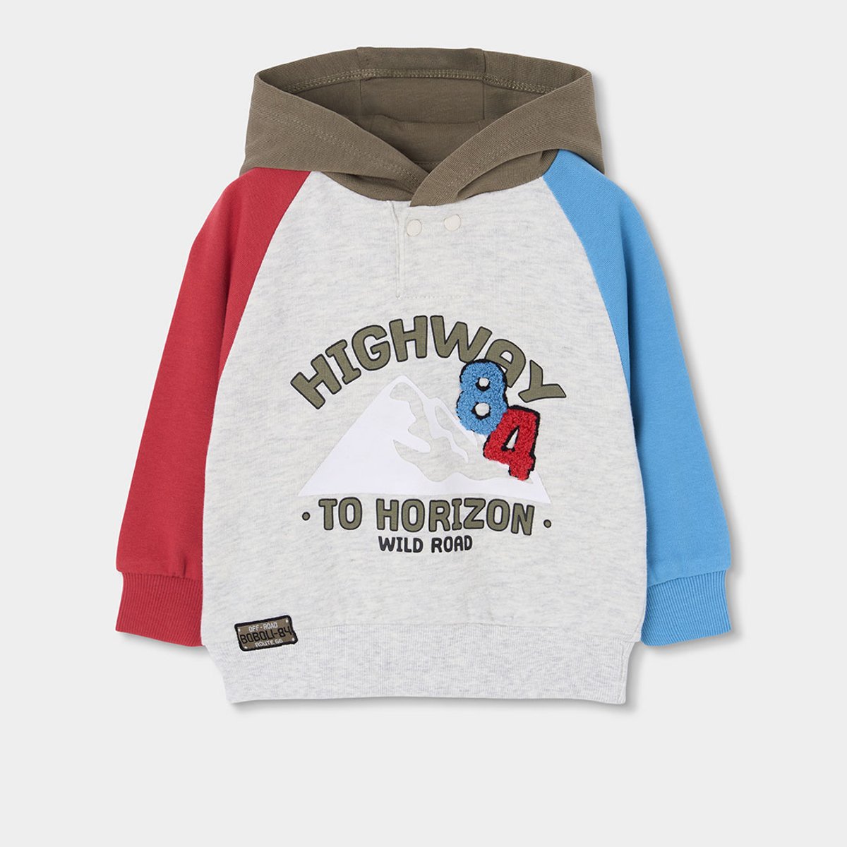 Sweat-shirt molleton garçon à capuche Highway 84 multicolore, BOBOLI
