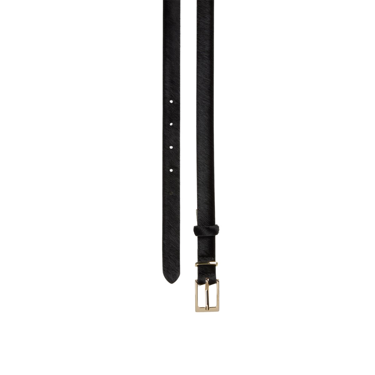 Ceinture modèle Gusa avec une surface en poils naturels noir, MARC O'POLO