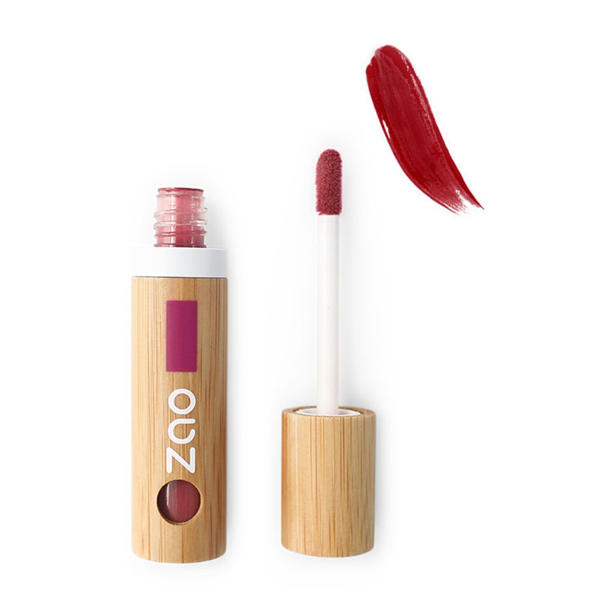 Vernis à lèvres rechargeable 036 Rouge Cerise prune, ZAO MAKEUP
