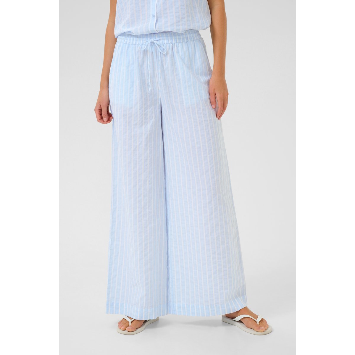 Casual pants bleu/blanc rayures, KAFFE