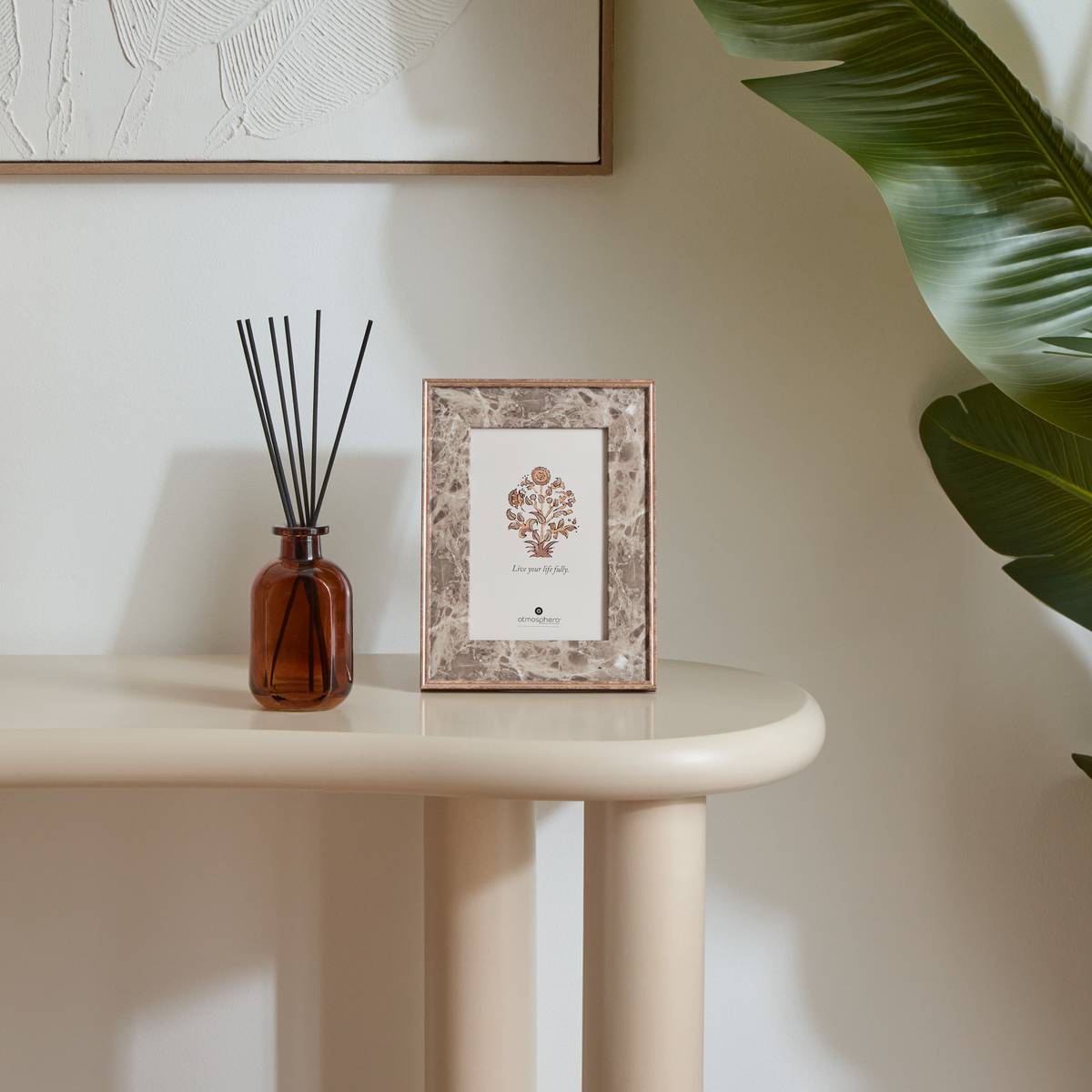 Cadre-photo rectangulaire MABLE marron, ATMOSPHERA