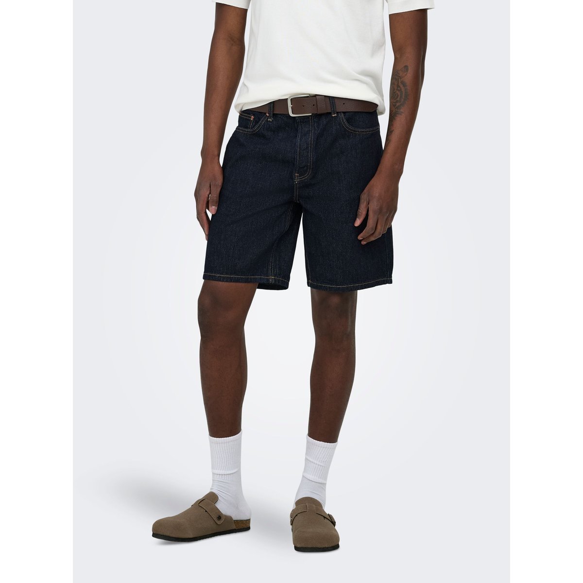 Short En Denim bleue - dark blue denim 1, ONLY & SONS