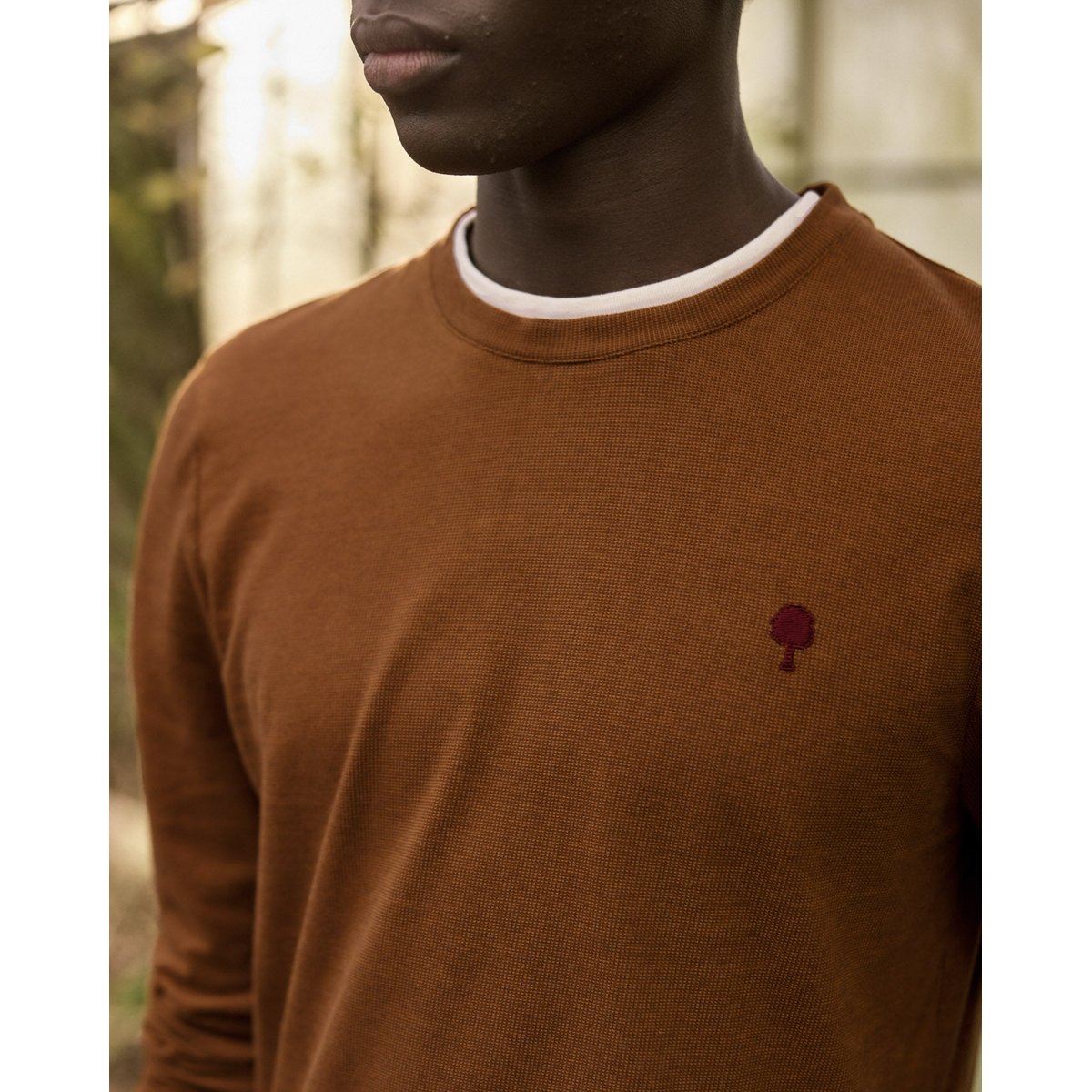 T-shirt coton BAILLY rouille, FAGUO
