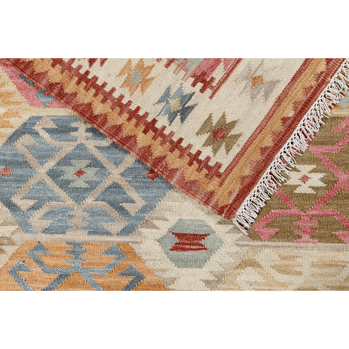 Tapis rectangulaire berbère multicolore 160 x 230 cm MOHA bordeaux, MILIBOO