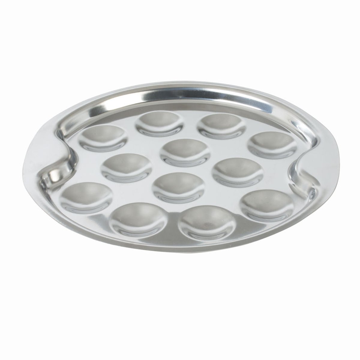 Plat 12 escargots inox 19.5 cm argent / métallique, ROGER ORFEVRE