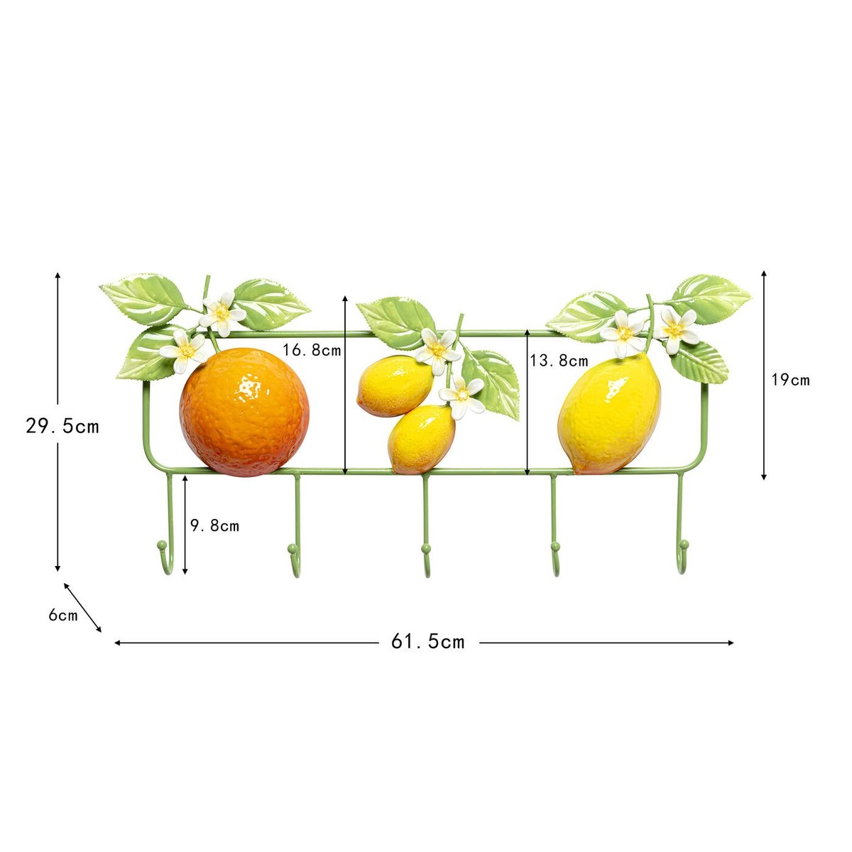 Portemanteau mural citrons vert, KARE DESIGN