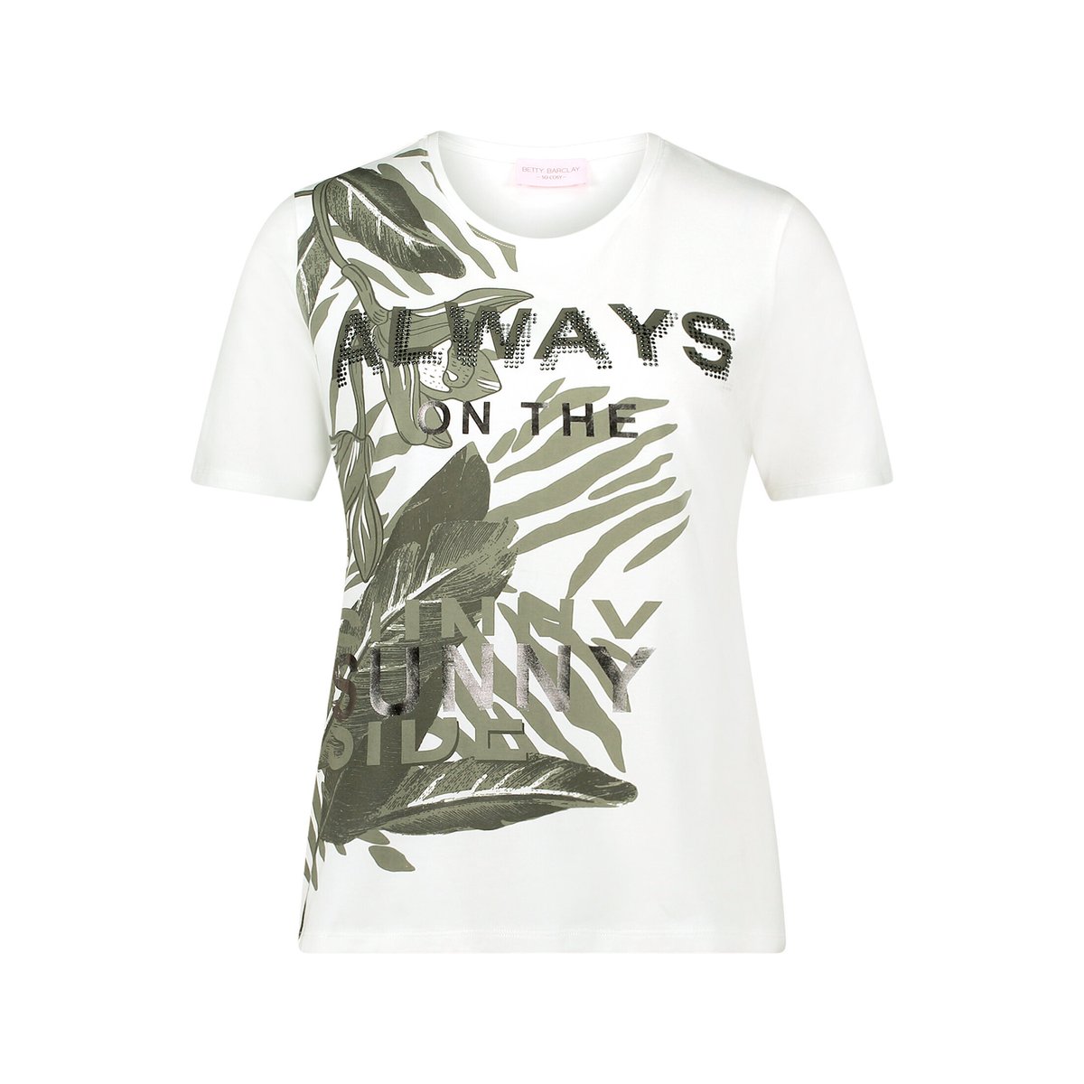 T-shirt basique à impression patch cream /khaki, BETTY BARCLAY