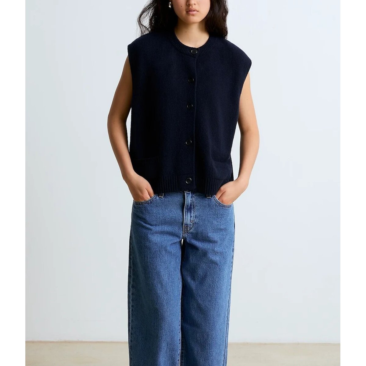 Pull sans manche MARGAUX bleu marine, SURPRISE