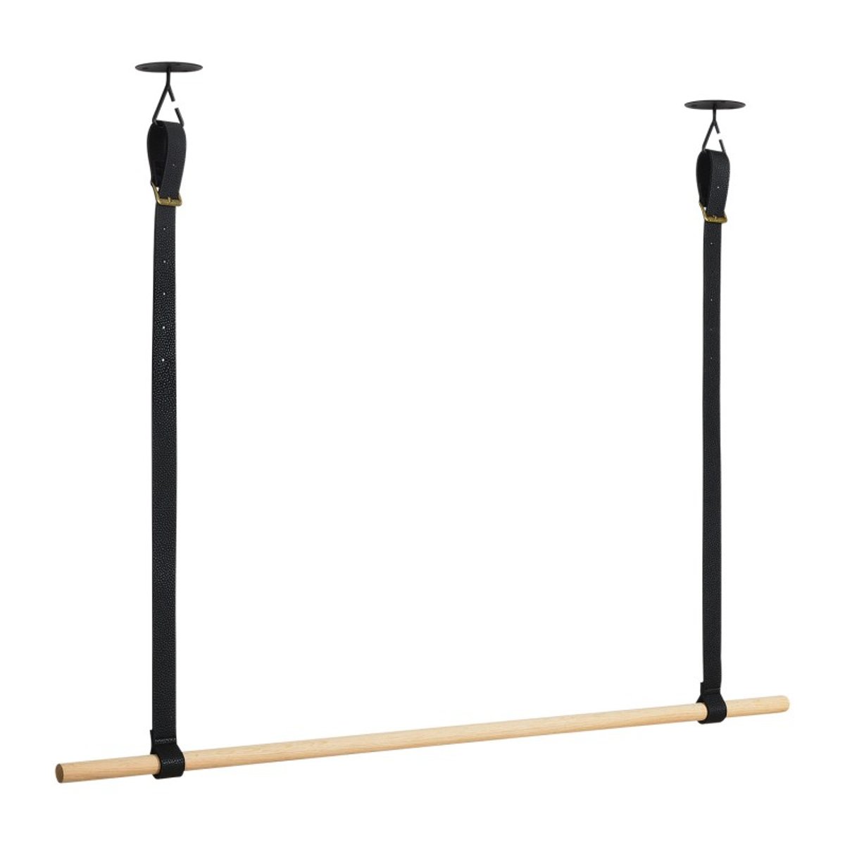 Penderie suspendue bois et lanières cuir Viky bois, MOB IN