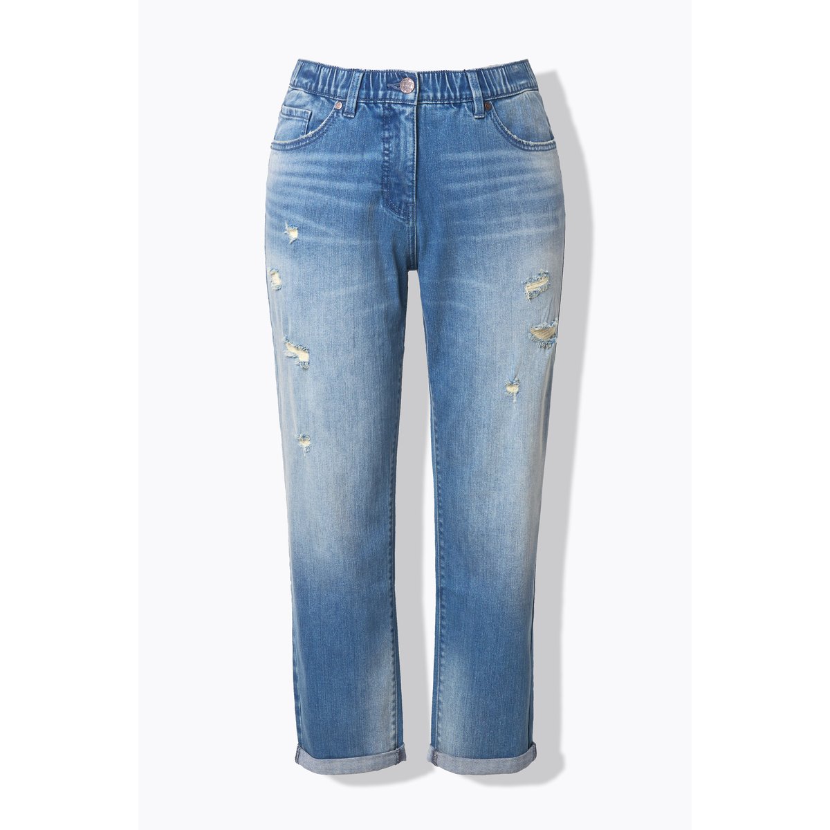 Jean Boyfriend, détails destroy bleu jean, ULLA POPKEN
