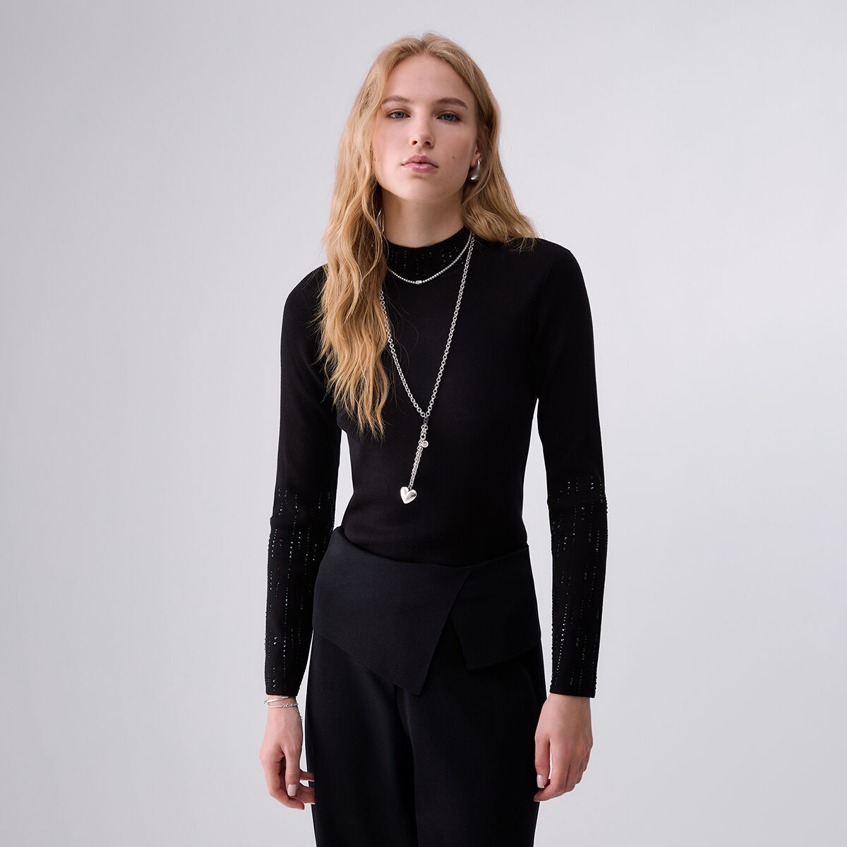 Blouse avec découpes noir, LIU JO