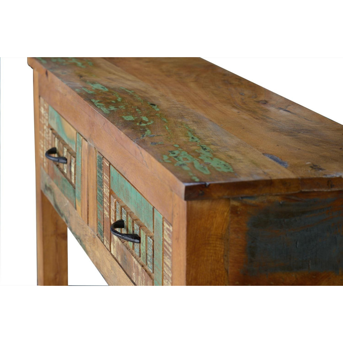 Console 2 tiroirs - CALYPSO marron, DECORATION D’AUTREFOIS