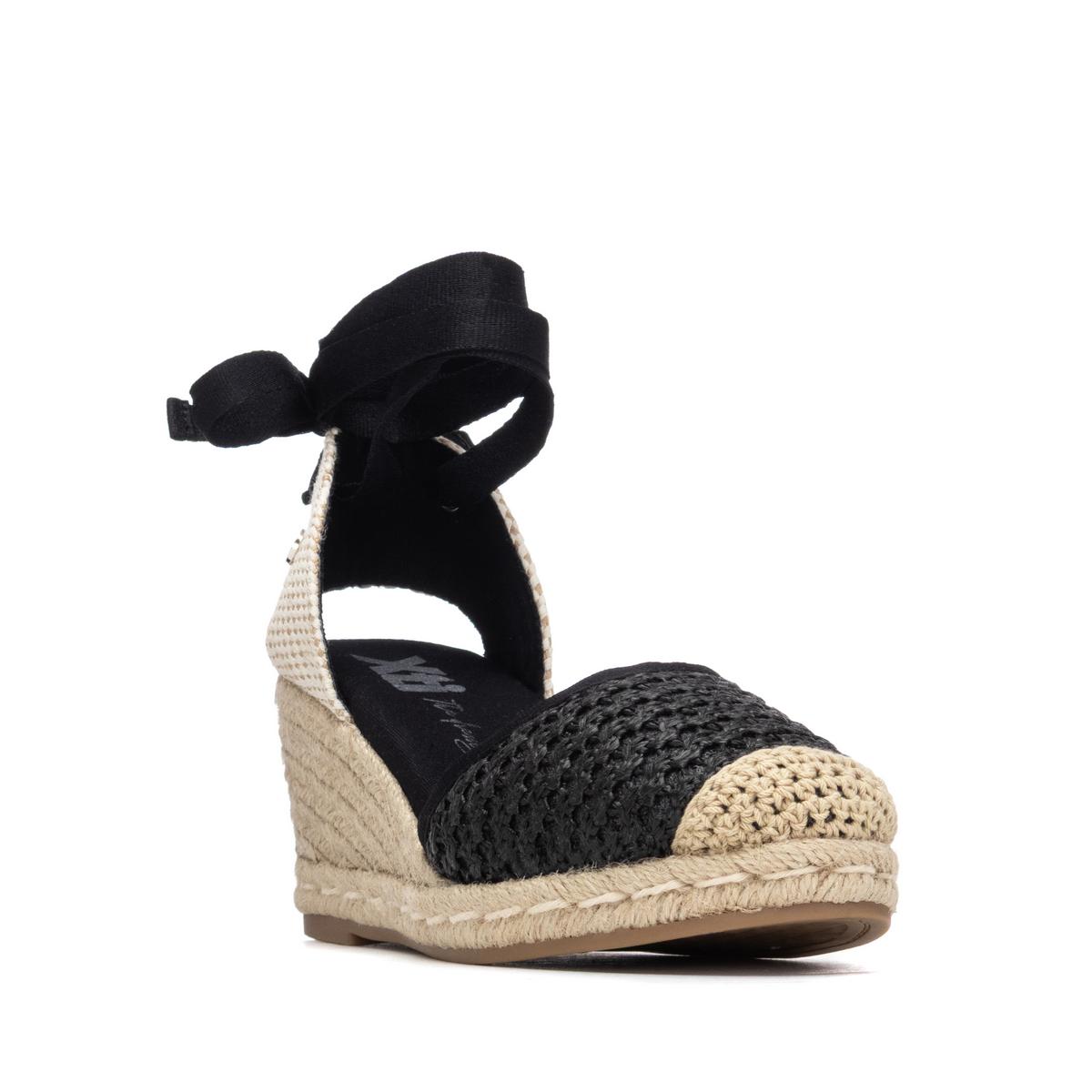 Chaussure Espadrilles Coin Décontractée Rubans noir, XTI