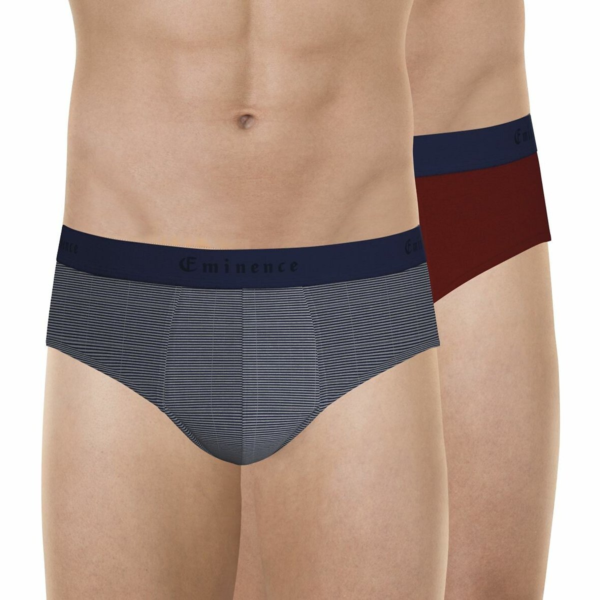 Lot de 2 slips  terracotta + bleu marine, EMINENCE
