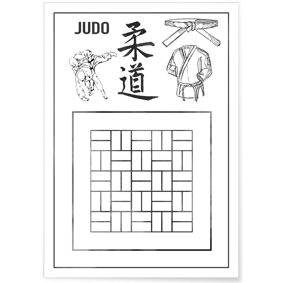 Affiche Judo blanc, L'AFFICHERIE