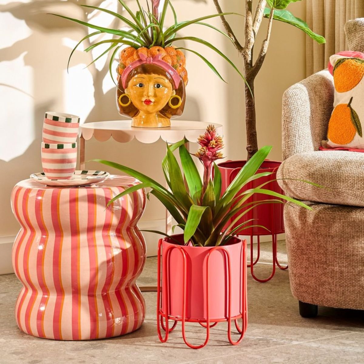 Cache-pot DIONE rose, MICA DECORATIONS