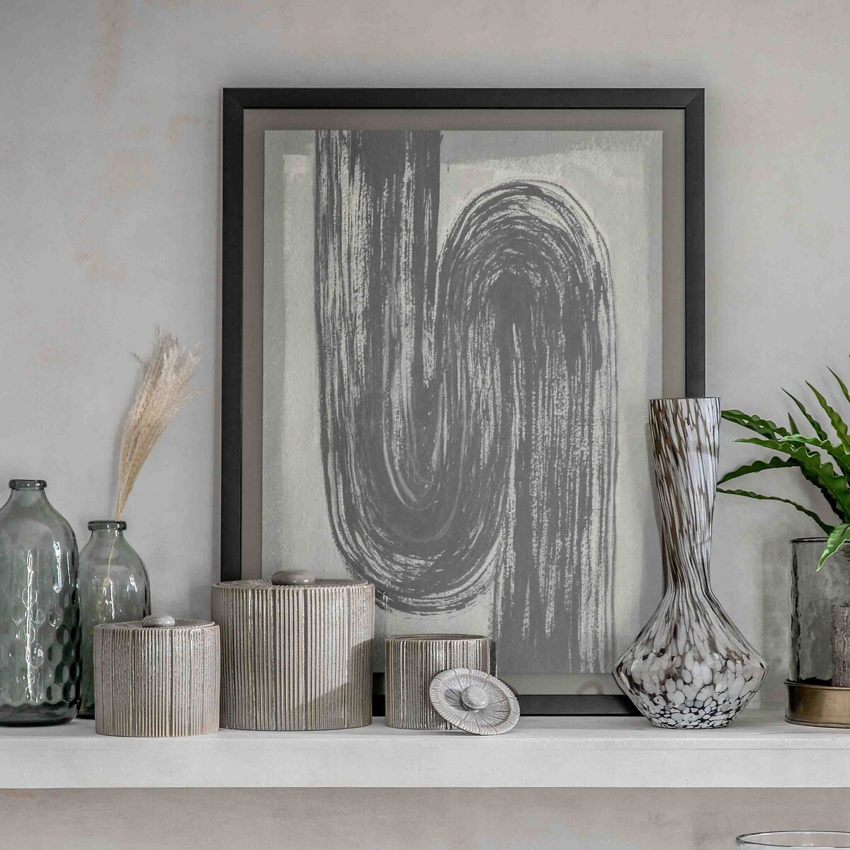 Large Ceramic Decorative Storage Jar grey, ÉDITÉ