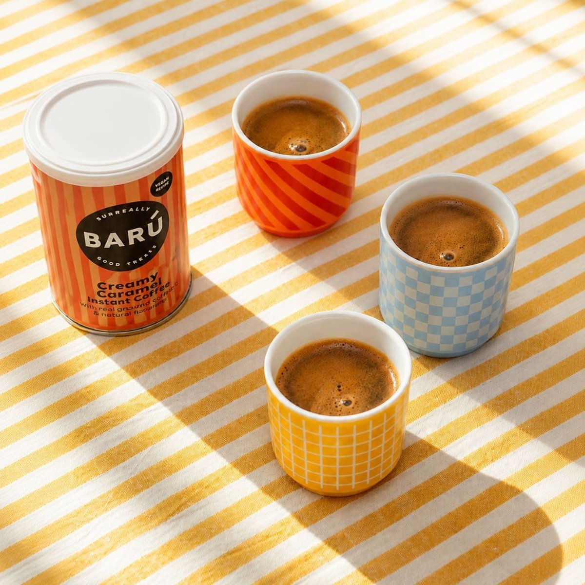 Lot de 3 tasses expresso, BEAU BRUNCH multicolore, ARTIME