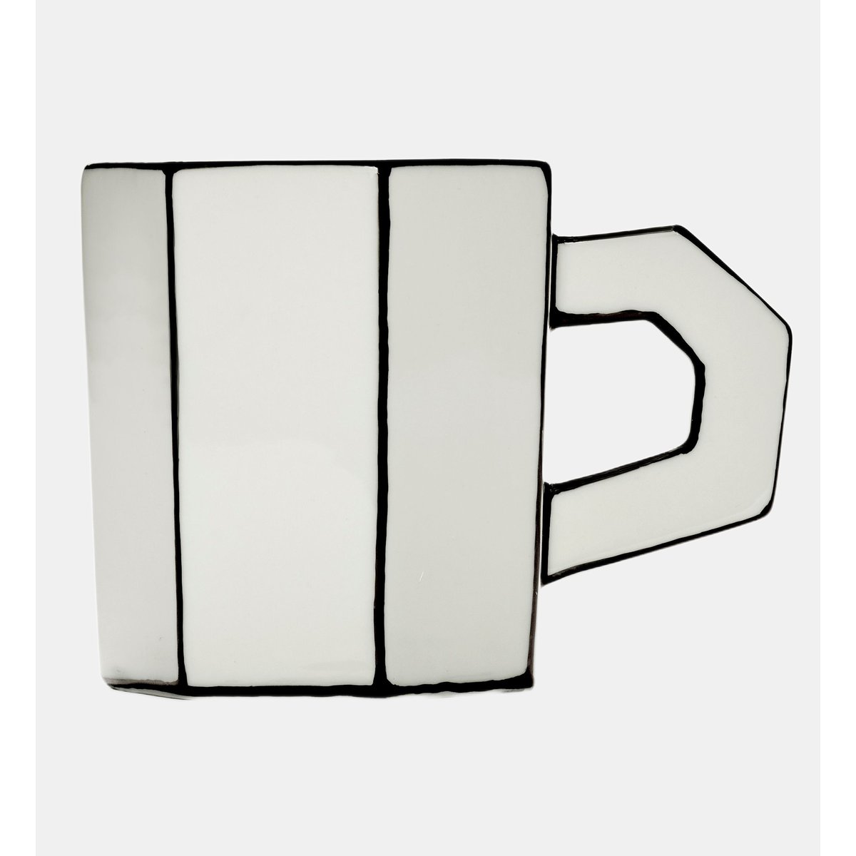 Mug - 30 cl blanc et noir, SERAX