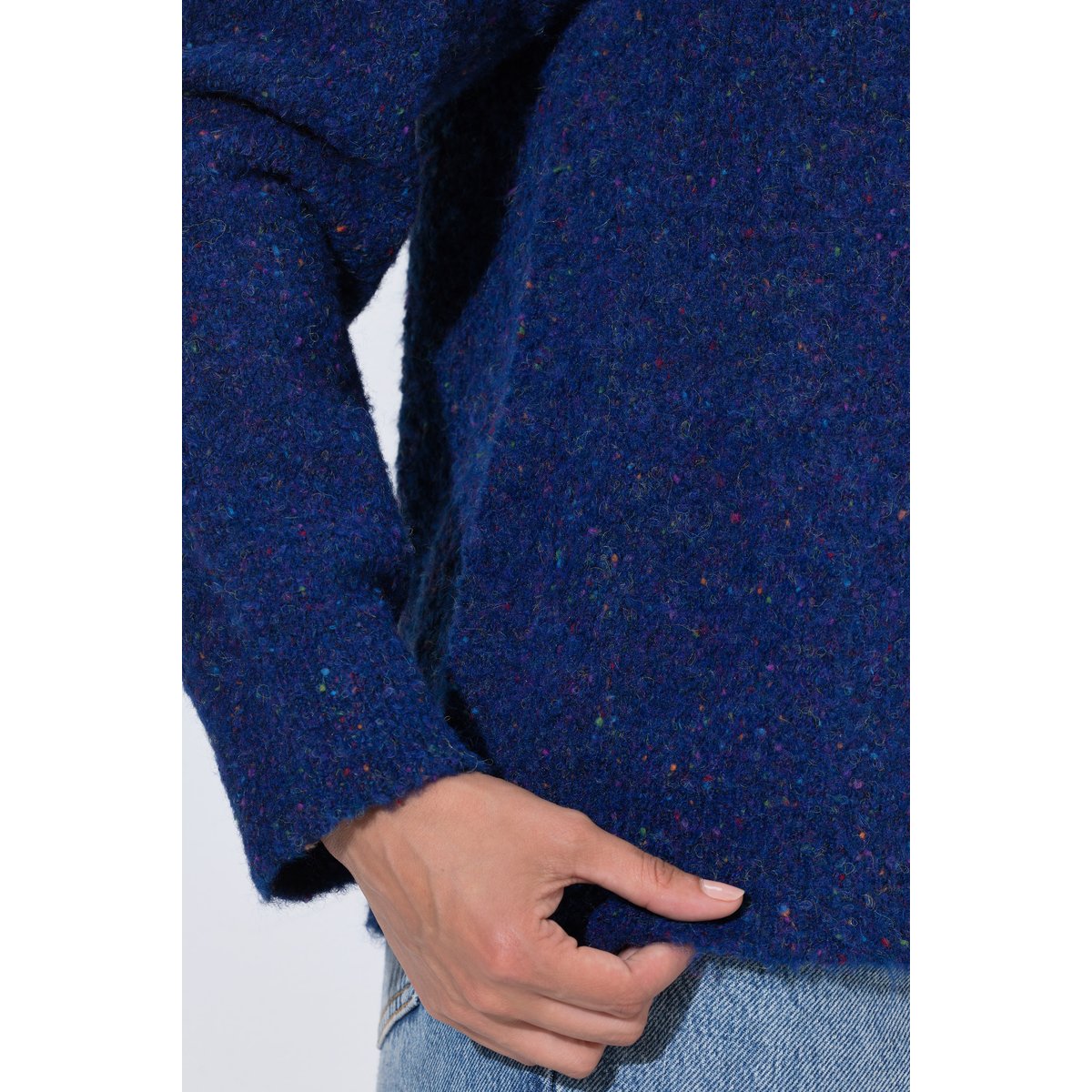 Cardigan col rond et manches longues bleu cobalt, ULLA POPKEN