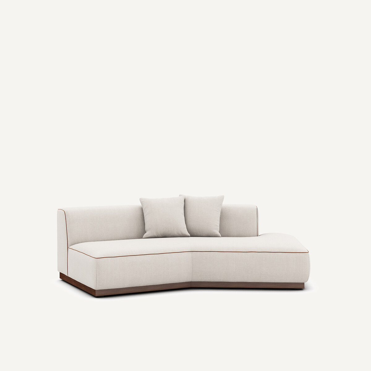 Halbsofa, rechts, aus Baumwolle und Leinen, JACOPO beige, AM.PM