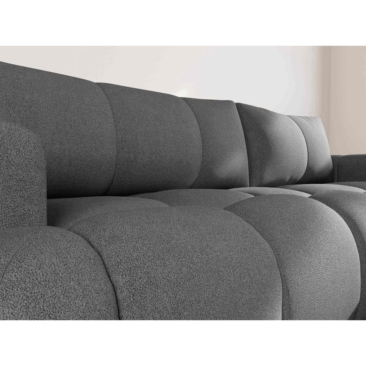 Canapé d'Angle Convertible 4 places - YULIN gris, BEST MOBILIER