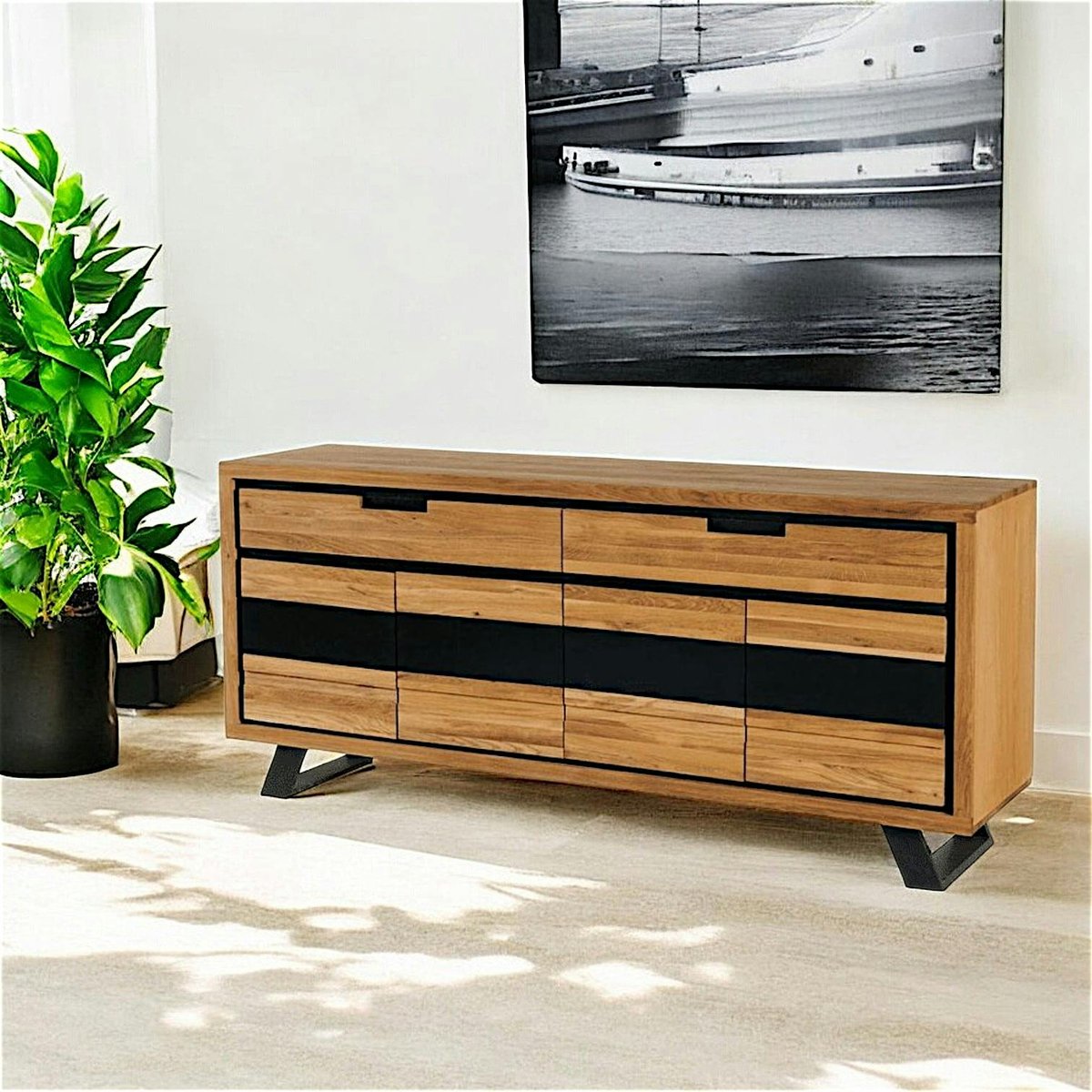 Buffet enfilade en bois PORTREE bois naturel, PIER IMPORT