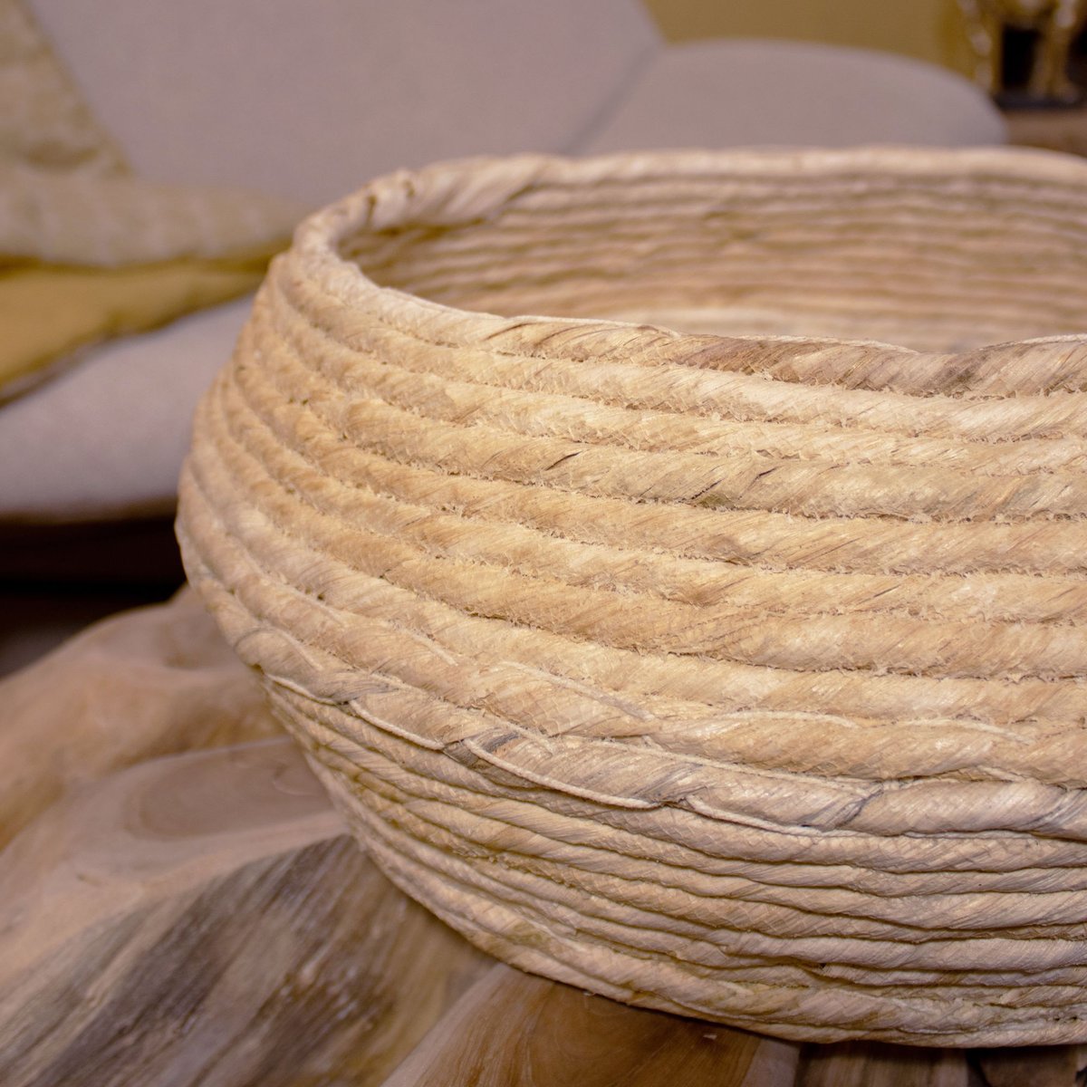 Panier en abaca naturel, NOW'S HOME