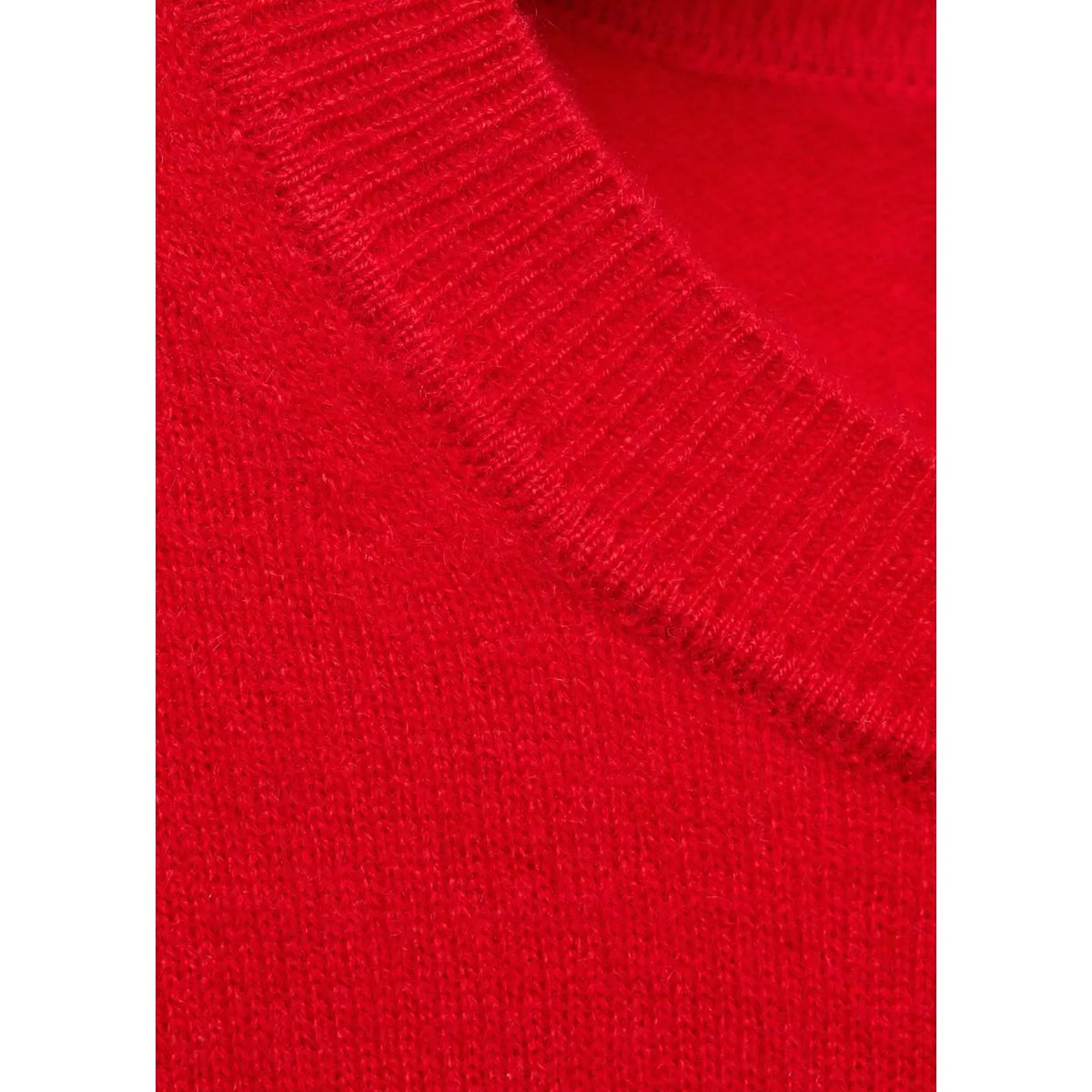 Pull-over 100 % cachemire col rond rouge, MANGO