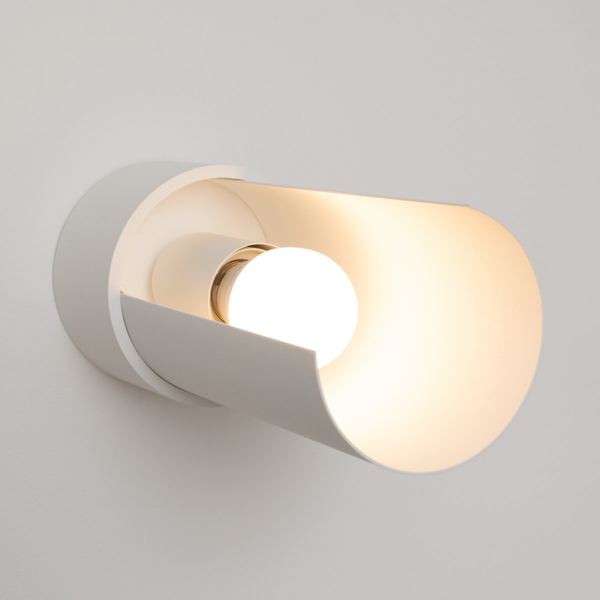 Applique Acier Blanc E27 1 Flash blanc, EDEN