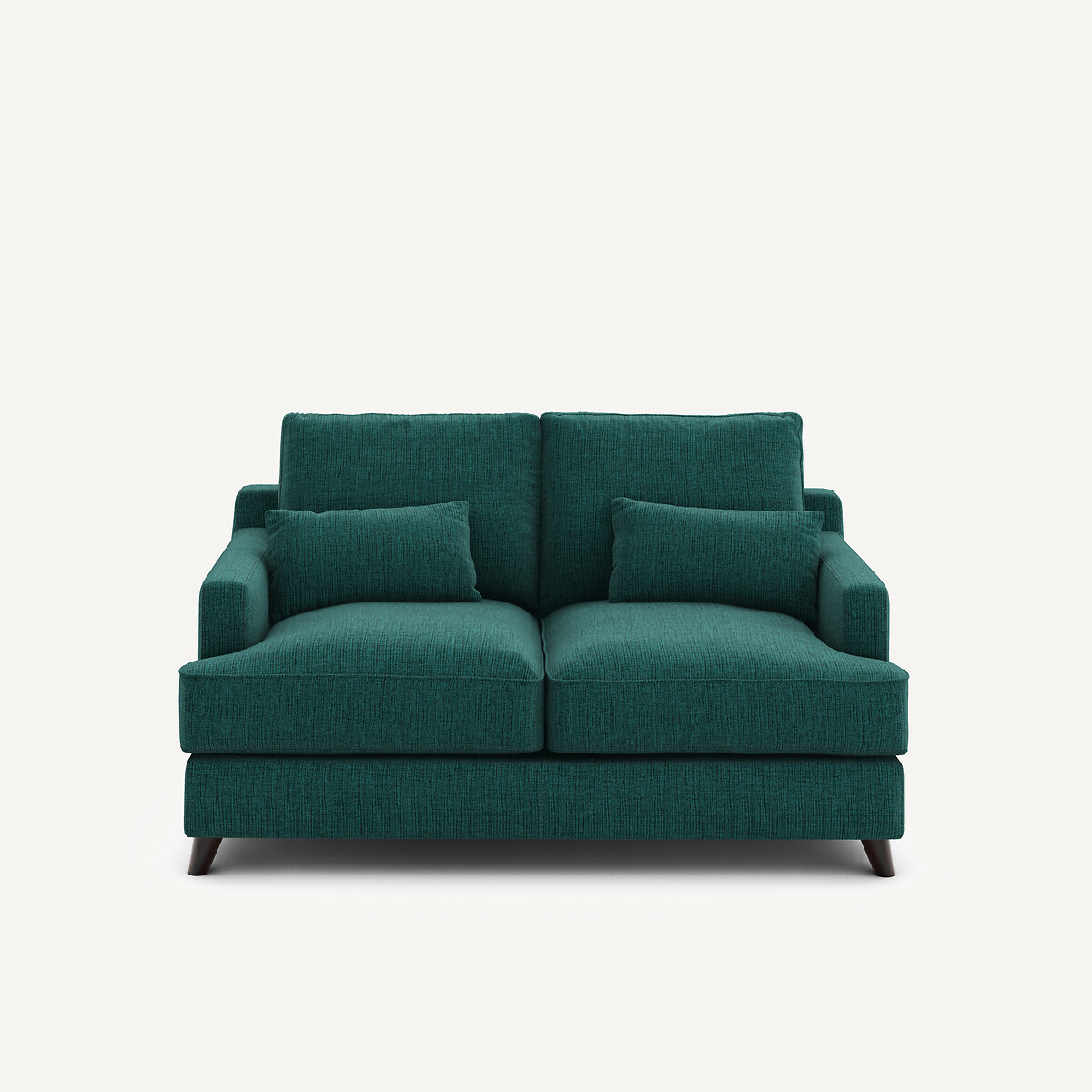 Kompaktes Sofa, aus jaspiertem Canvas, ALWINE dunkelgrün, AM.PM
